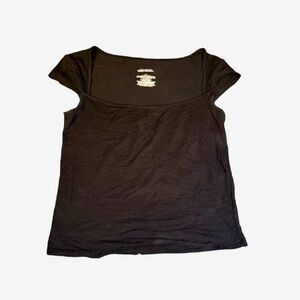 Petite Black Short Sleeve Tee